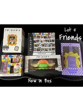 Friends TV Show Lot Of 5 New Items - Puzzle Quiz Mug Gift Set & New in Box